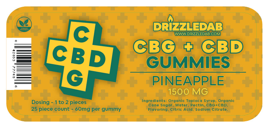 Pineapple CBG + CBD Pectin 1500mg Gummies