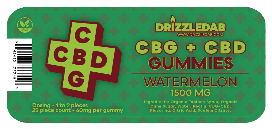 Watermelon CBG + CBD Pectin 1500mg Gummies