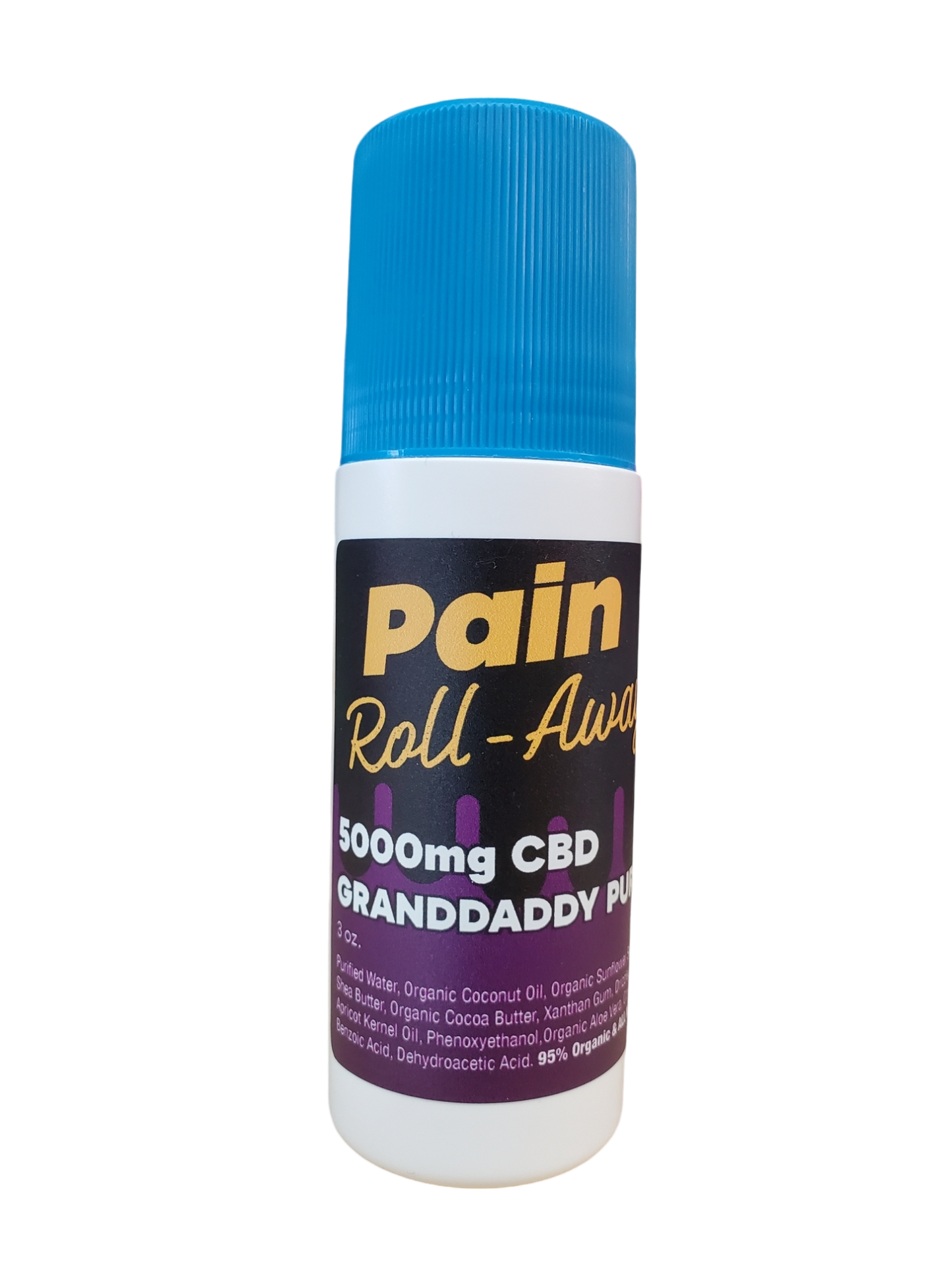 CBD Pain Roll Away Lotion Granddaddy Purple Roll On Rollerball