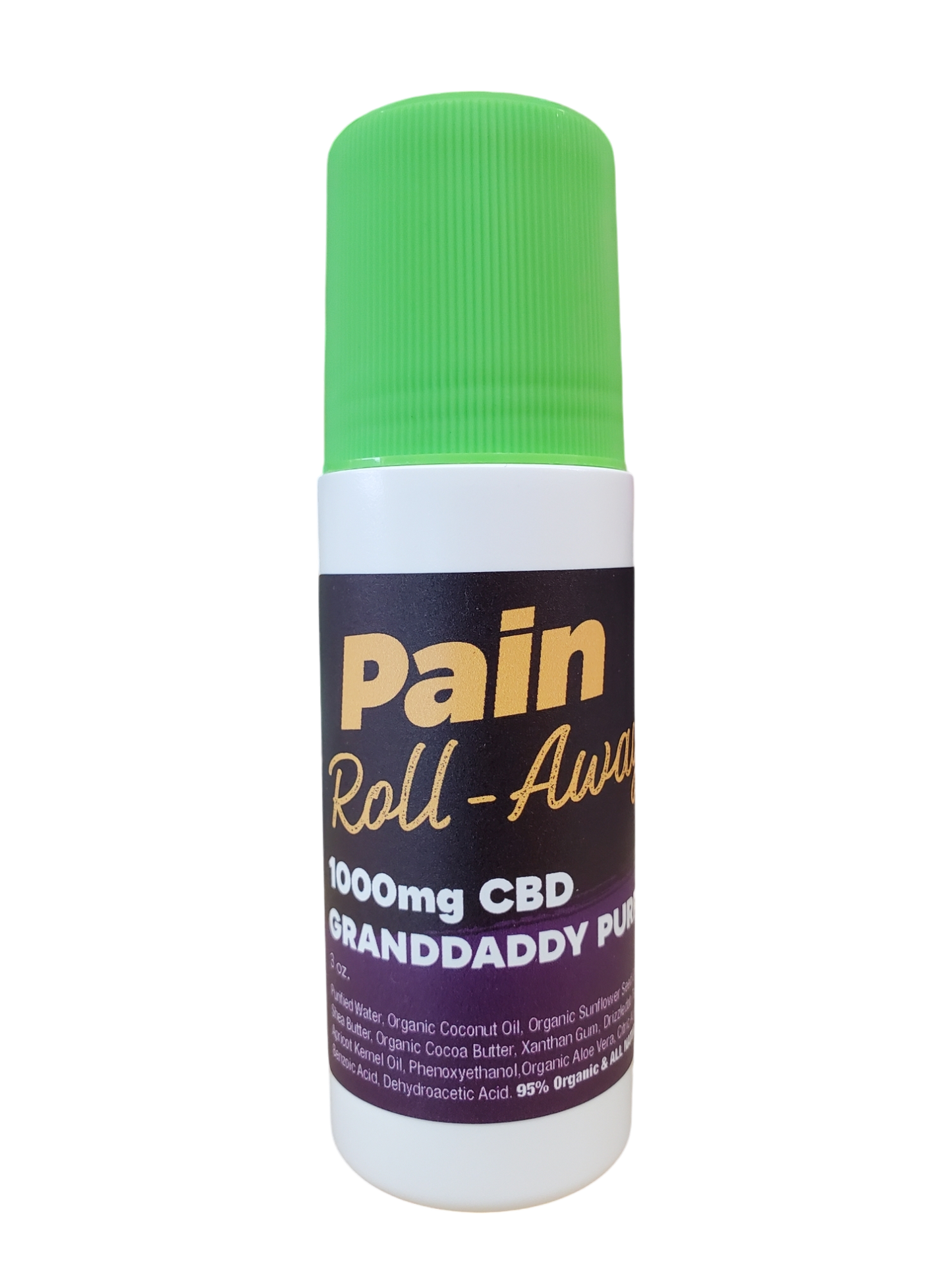 CBD Pain Roll Away Lotion Granddaddy Purple Roll On Rollerball