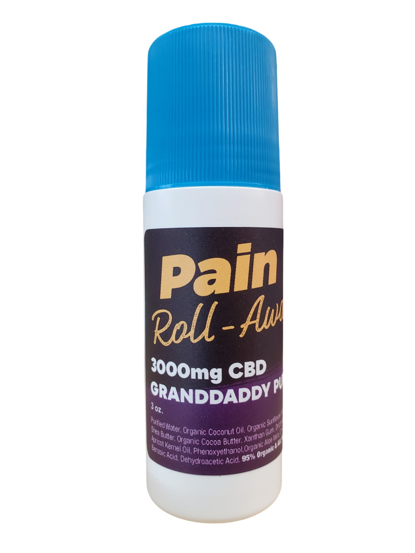 CBD Pain Roll Away Lotion Granddaddy Purple Roll On Rollerball