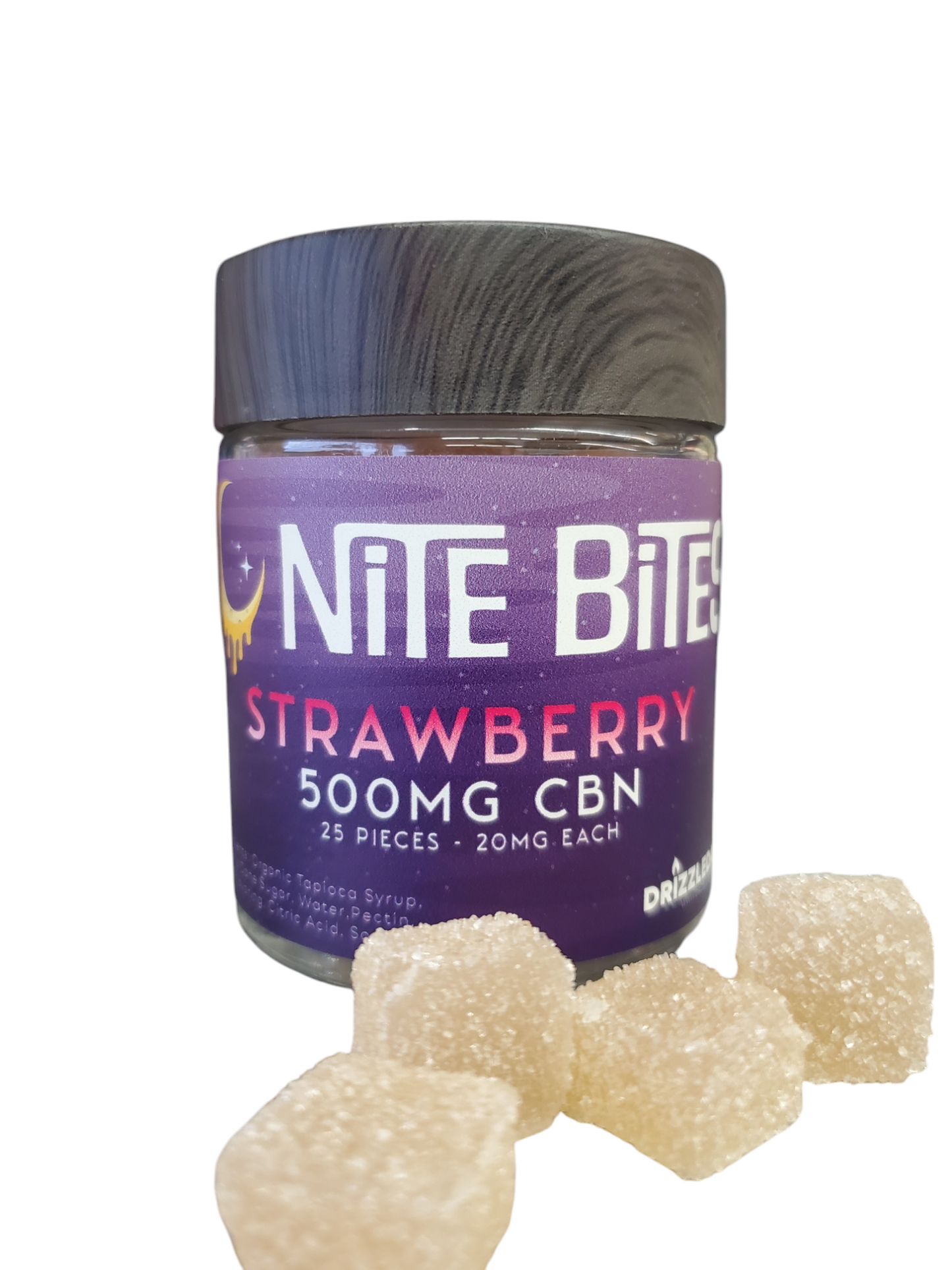 Nite Bites CBN Gummies 500 mg Strawberry Plant Based Vegan