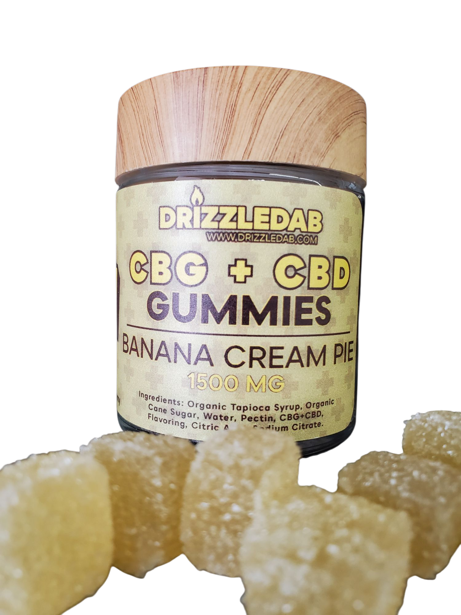Banana Cream Pie CBG + CBD Pectin 1500mg Gummies All Natural Banana Cream Pie CBG + CBD Pectin 1500mg Gummies All Natural