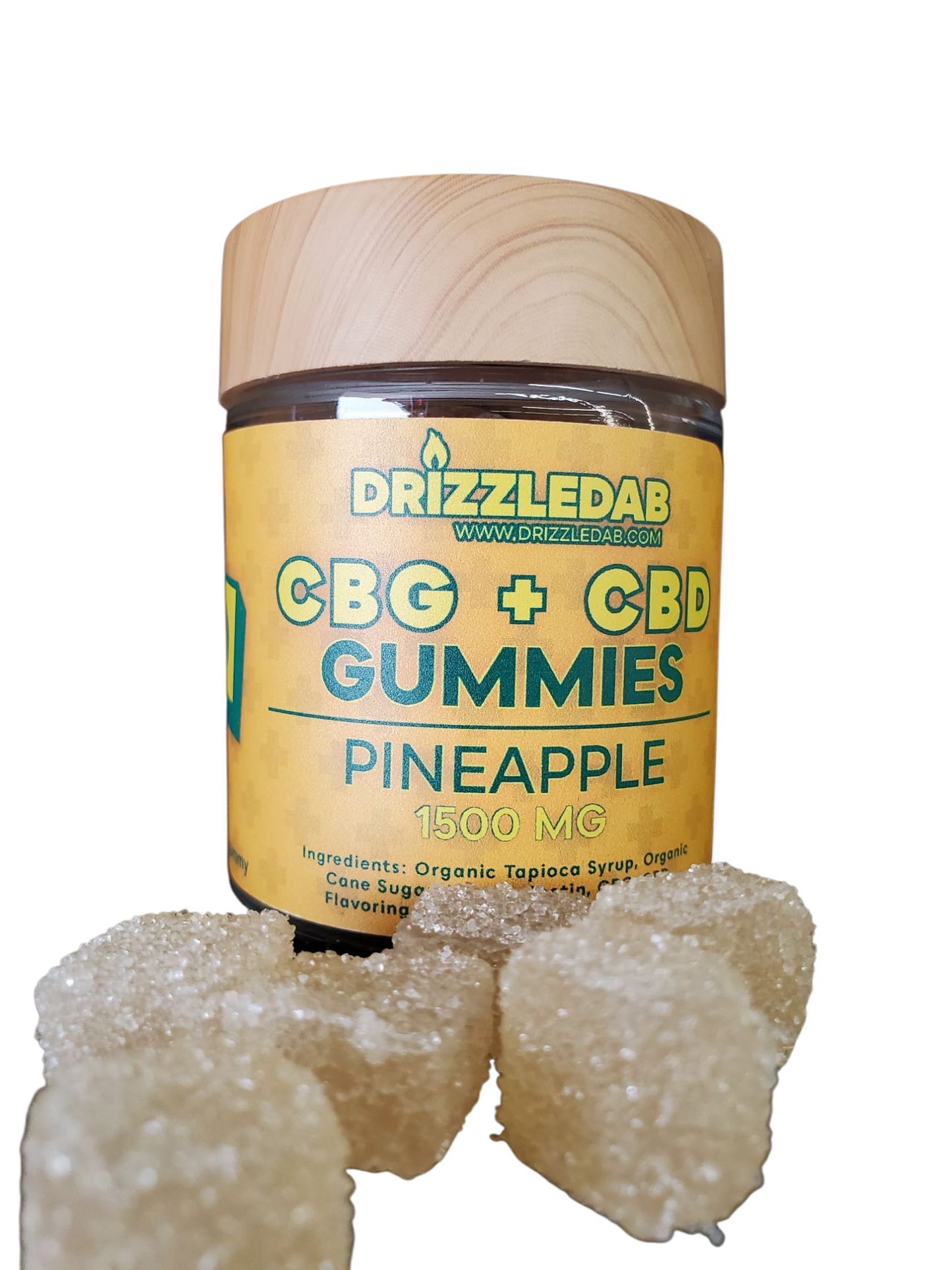 Pineapple CBG + CBD Pectin 1500mg Gummies