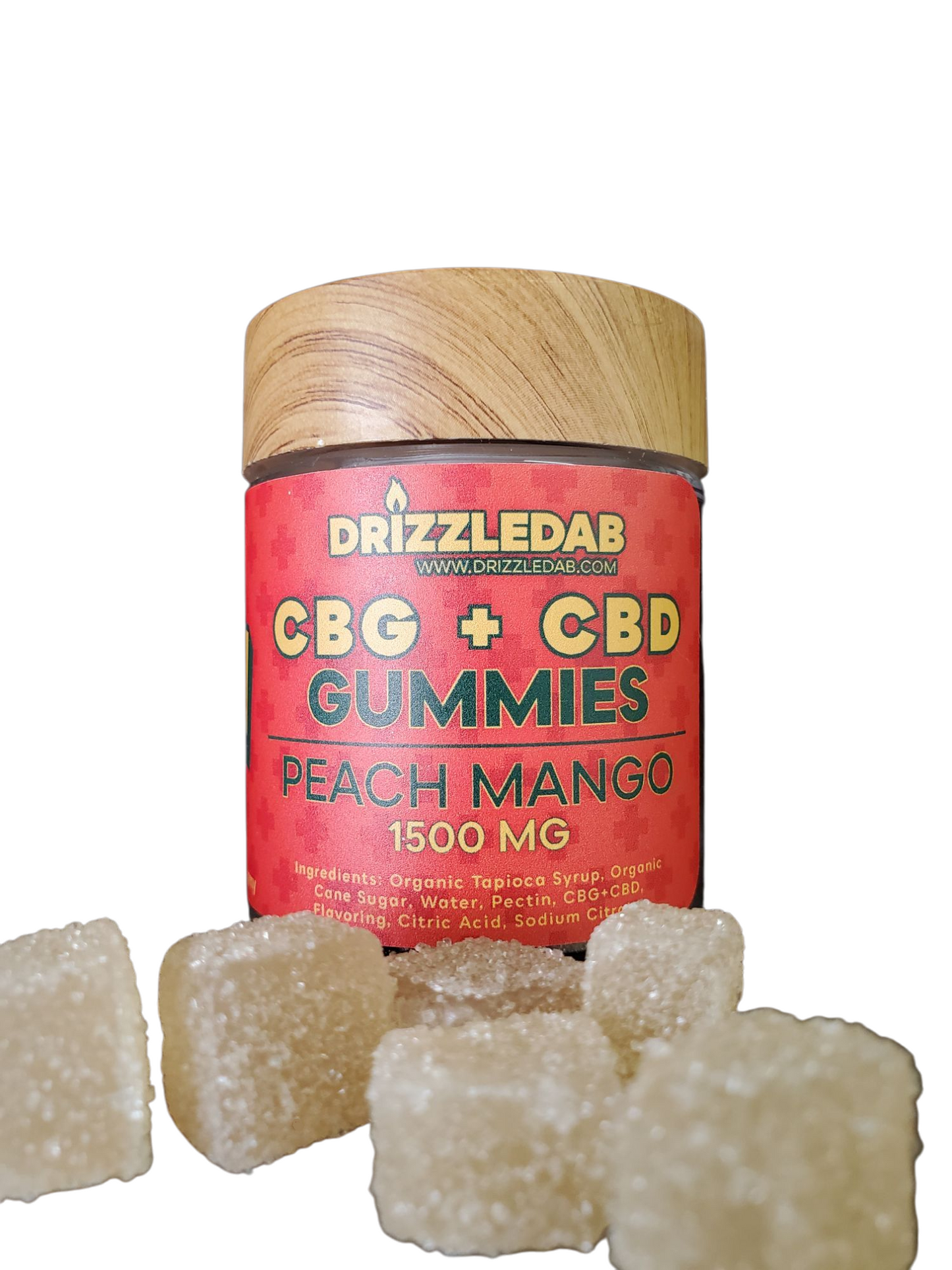Peach Mango CBG + CBD Pectin 1500mg Gummies
