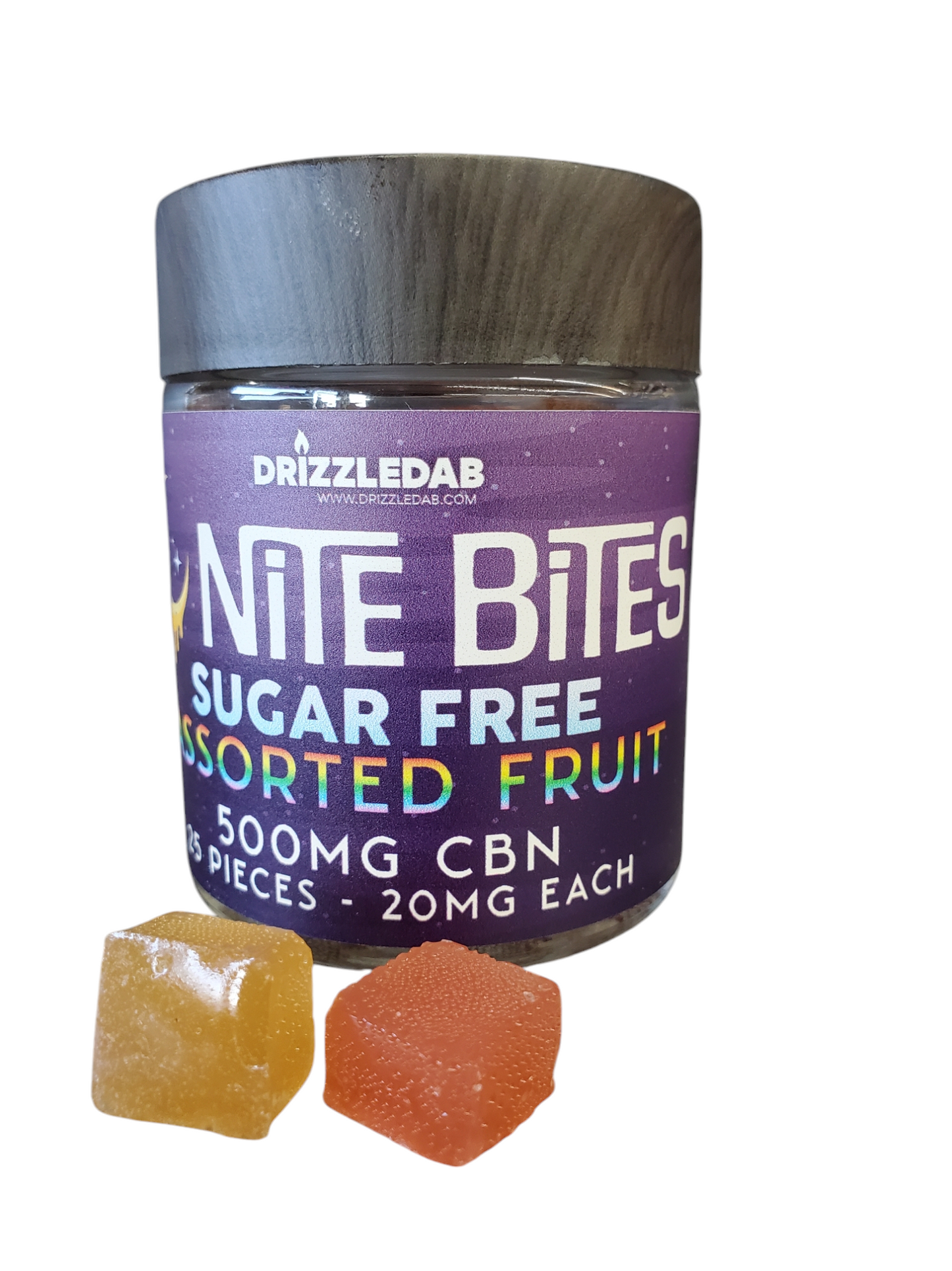 Sugar Free Nite Bites CBN Pectin Gummies 500 mg Assorted Fruit