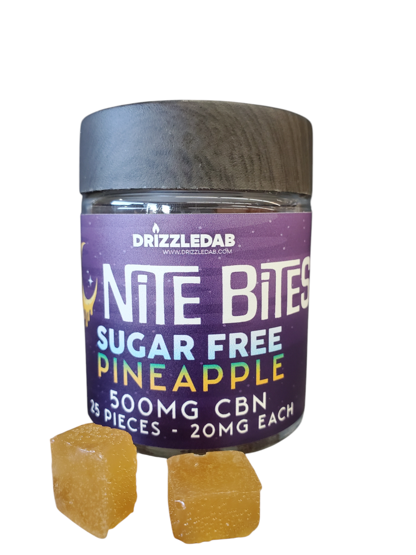 Sugar Free Nite Bites CBN Pectin Gummies 500 mg Pineapple