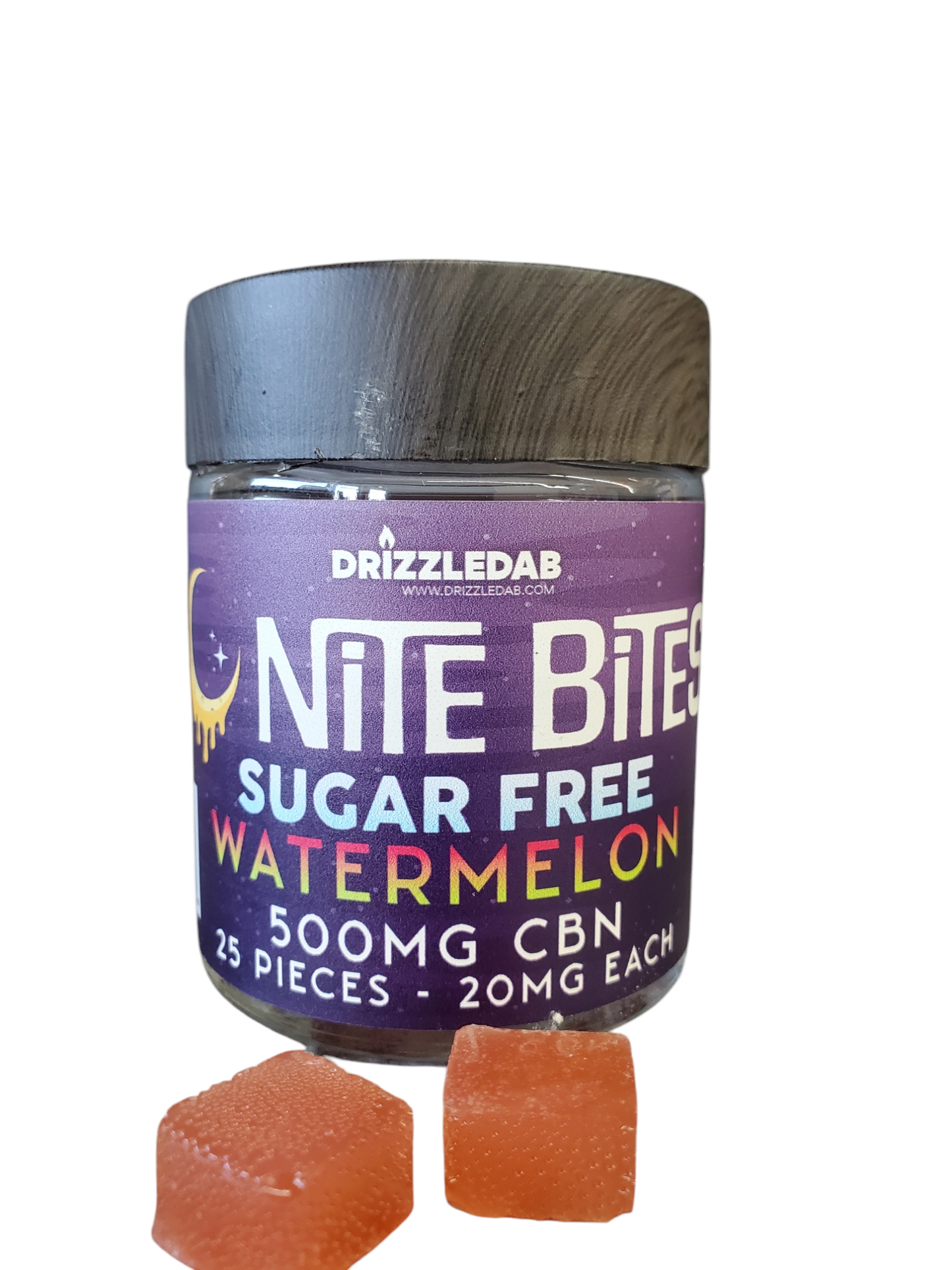 Sugar Free Nite Bites CBN Pectin Gummies 500 mg Watermelon