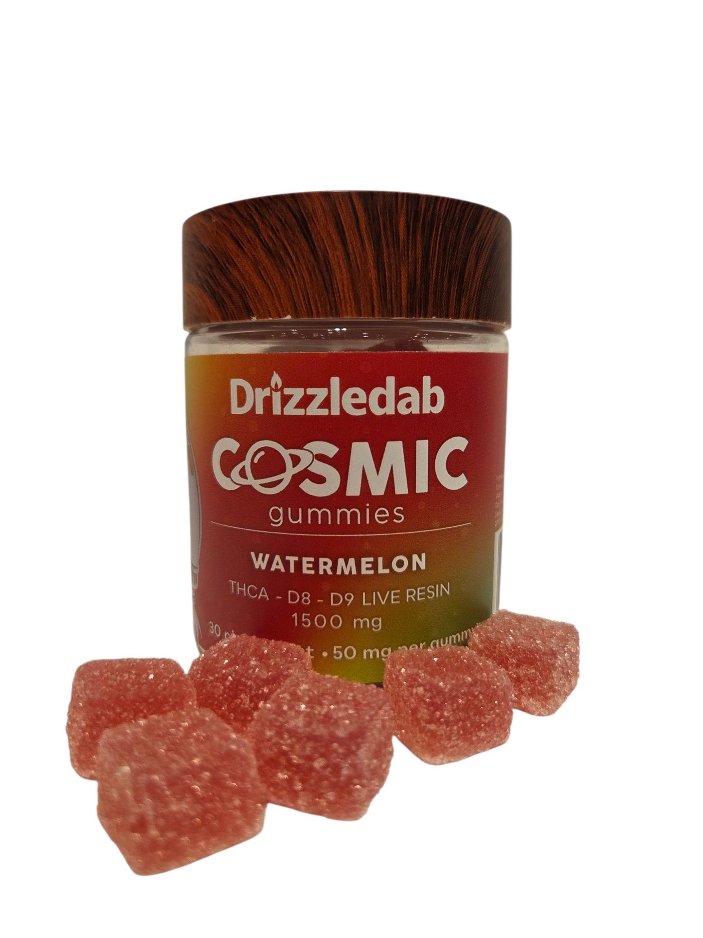 Cosmic Gummies 1500mg THCA + THC8 + D9 Live Resin Watermelon