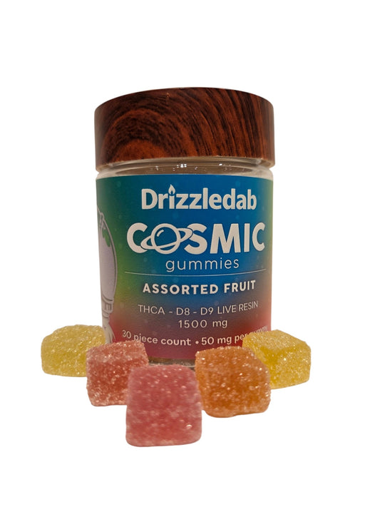 Cosmic Gummies 1500mg THCA + THC8 Live Resin Assorted Fruit