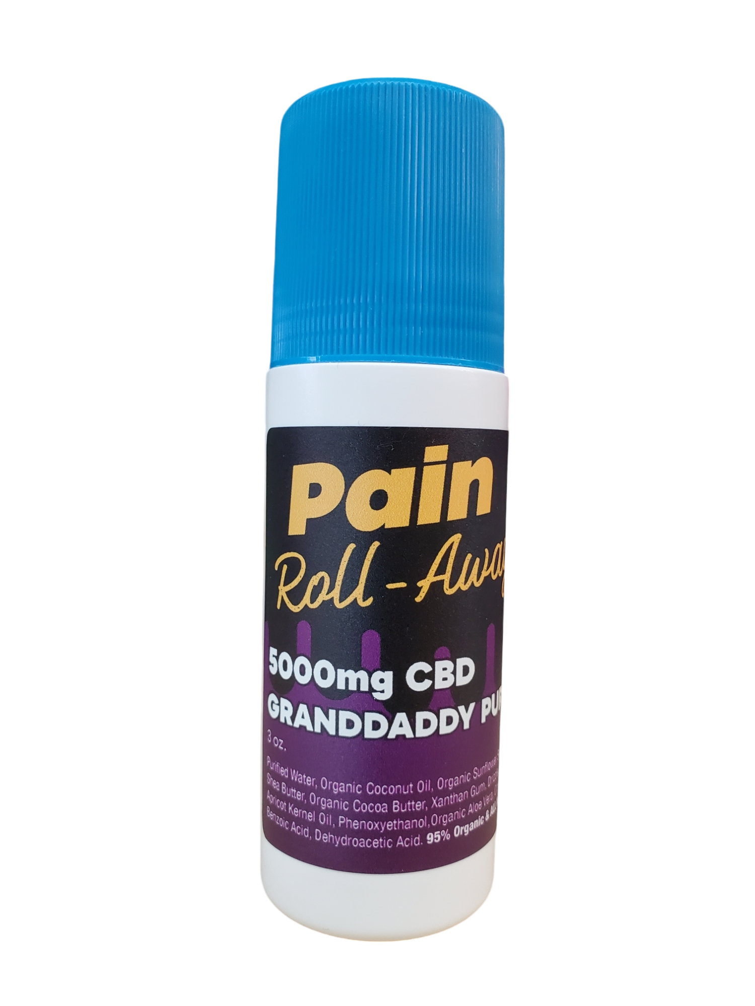 CBD Pain Roll Away Lotion Granddaddy Purple Roll On Rollerball