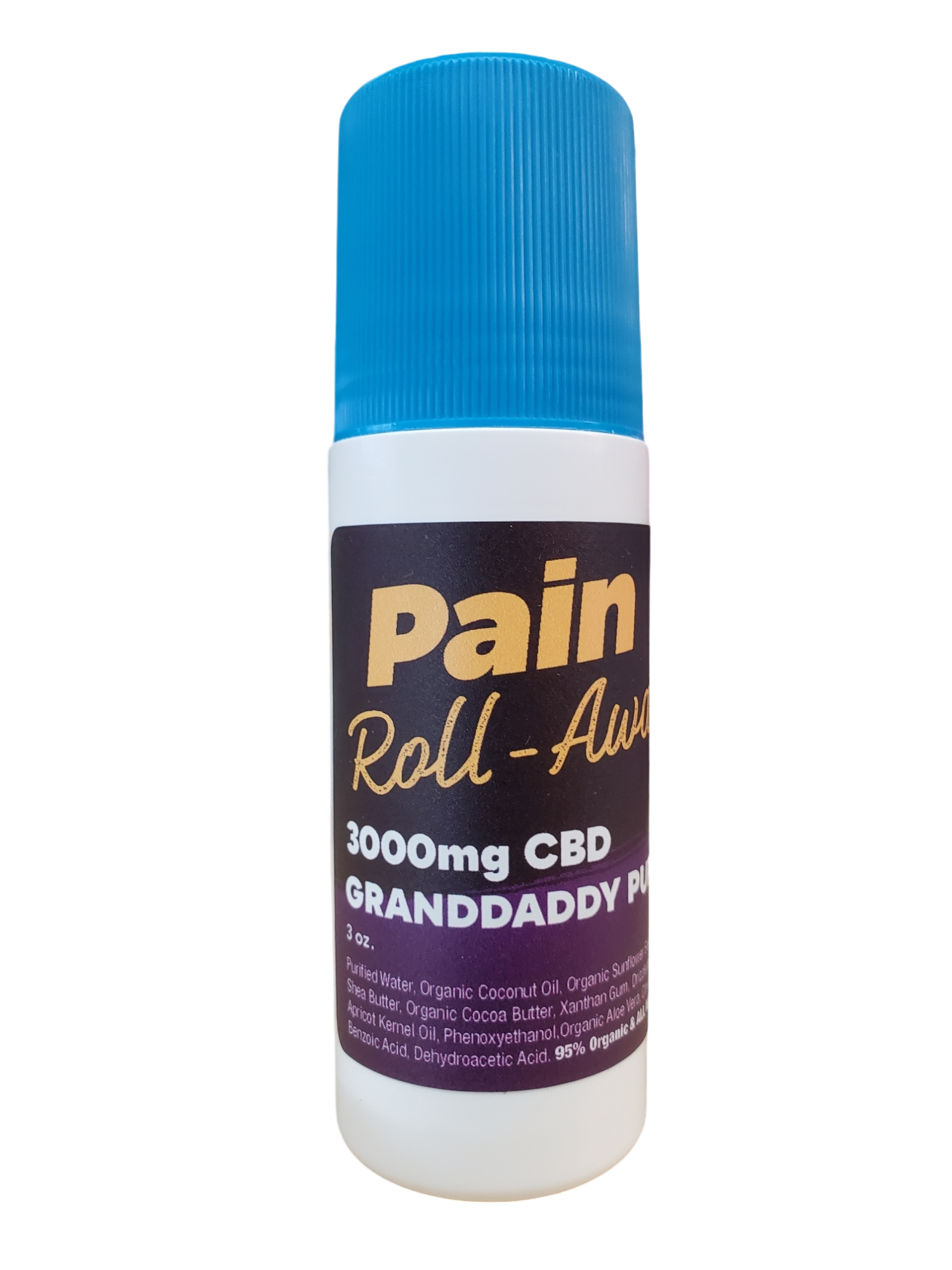 CBD Pain Roll Away Lotion Granddaddy Purple Roll On Rollerball