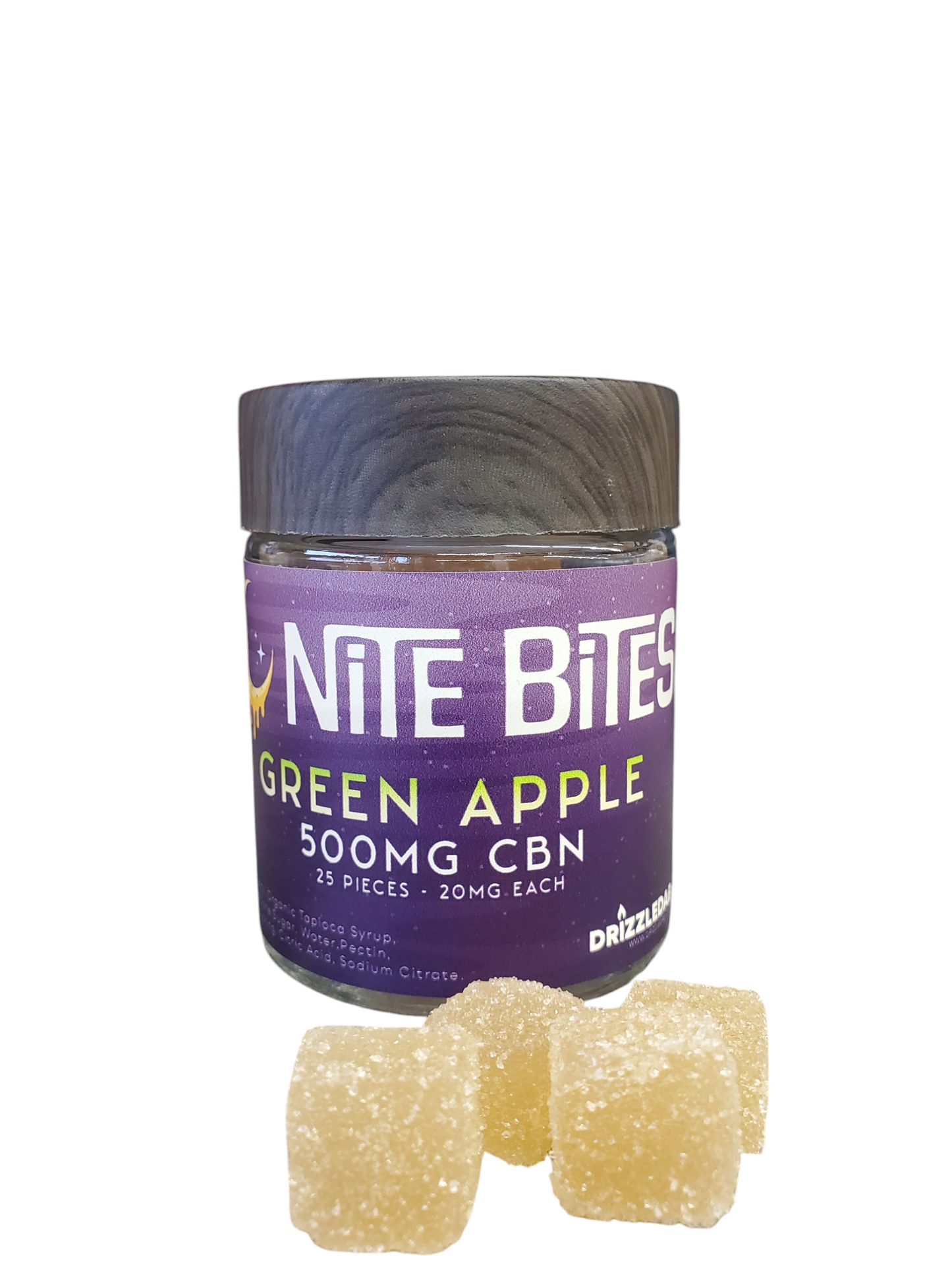 Nite Bites CBN Gummies 500mg Green Apple