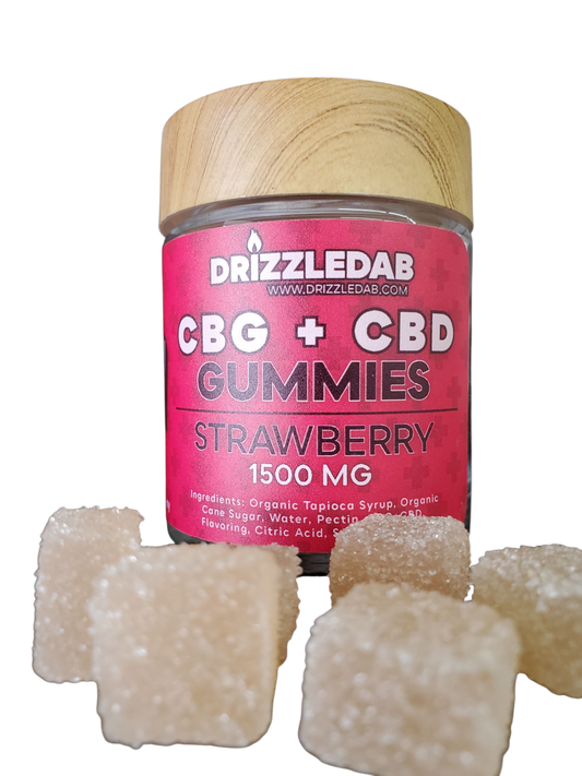 Strawberry CBG + CBD Pectin 1500mg Gummies