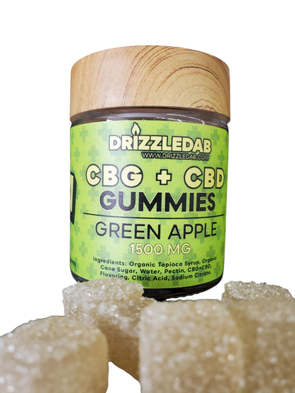 Green Apple CBG + CBD Pectin 1500mg Gummies