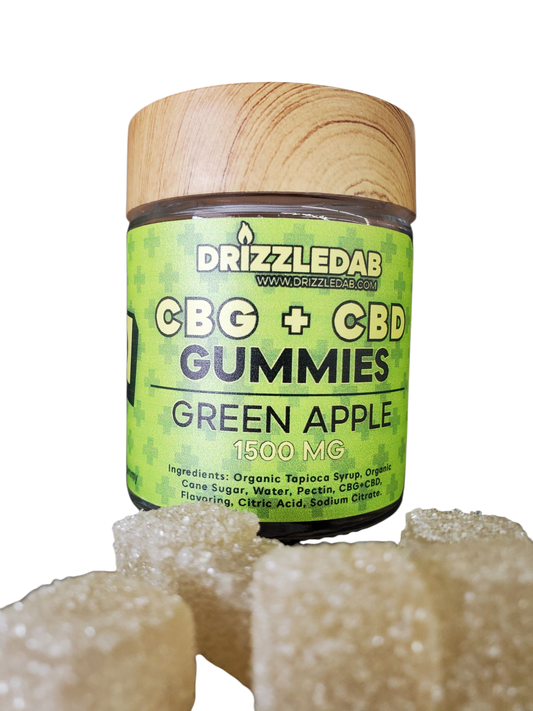 Green Apple CBG + CBD Pectin 1500mg Gummies