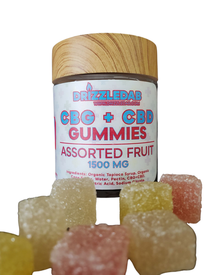 Assorted Flavors CBG + CBD Pectin 1500mg Gummies