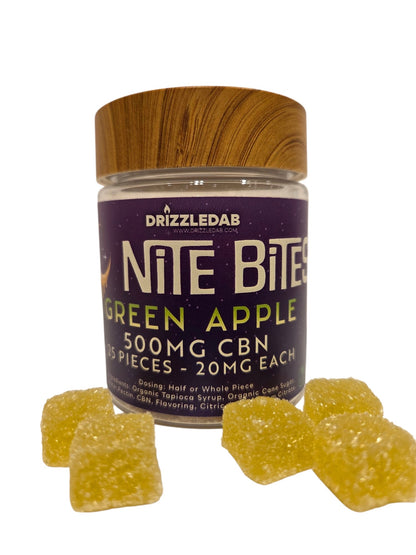 Nite Bites CBN Gummies 500mg Green Apple