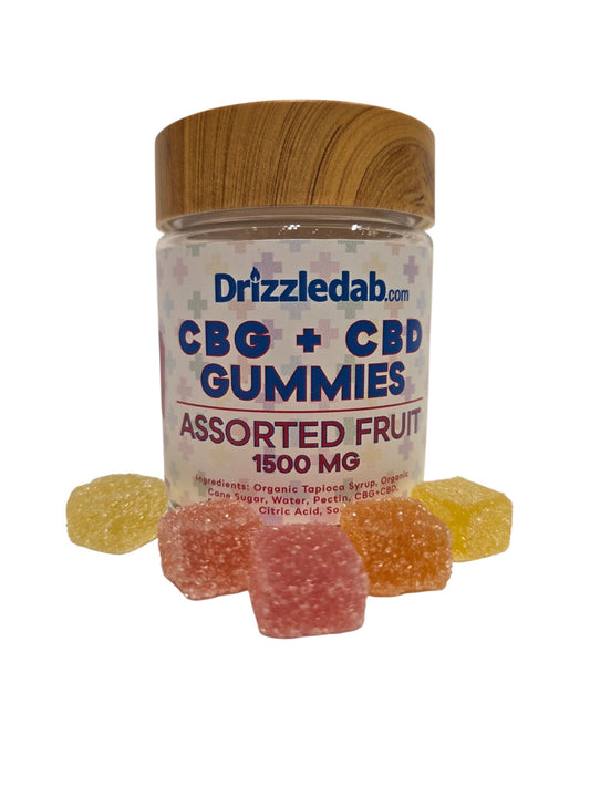 Assorted Flavors CBG + CBD Pectin 1500mg Gummies All Natural Organic Base